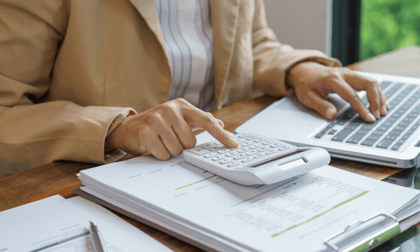 Woman doing Accounting